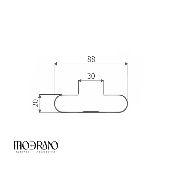 رک پریمیوم جا گیلاسی رنگ قهوه 300mm