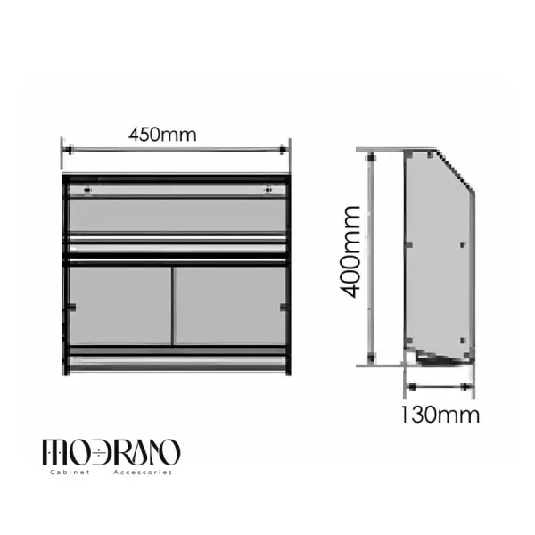 رک بین کابینتی جای ادویه 450mm