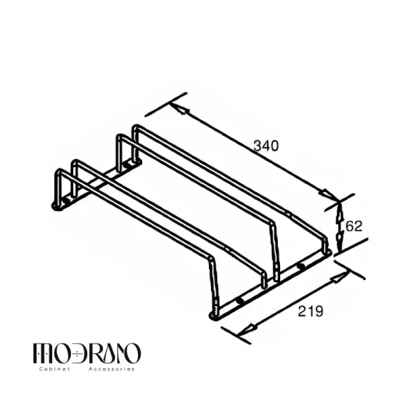 رک دوریلی جای گیلاس زیر کابینت هوایی مشکی