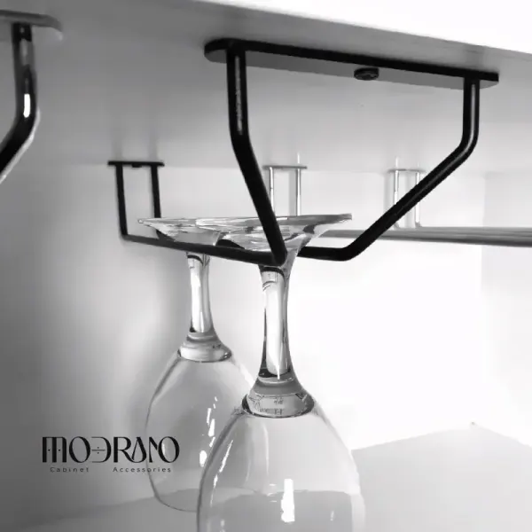 رک تک ریلی جای گیلاس زیر کابینت هوایی مشکی