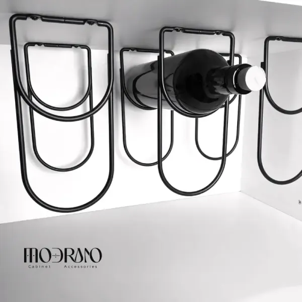 رک دو طبقه جای بطری زیر کابینت هوایی مشکی