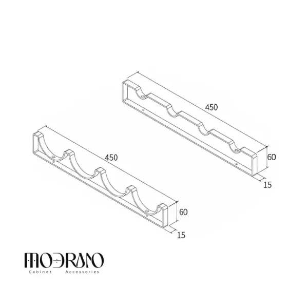 رک فلت جای گیلاس سقفی مشکی 560mm