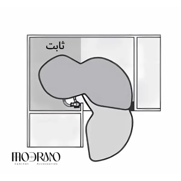لمن کرنر دو طبقه دایمند استایل زیر صفحه1200mm